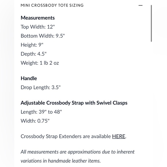 Portland Leather Goods - Mini Crossbody Tote - Picture 4 of 12